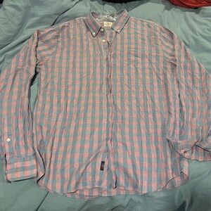 Faherty Plaid Button Down Shirt Sz Large